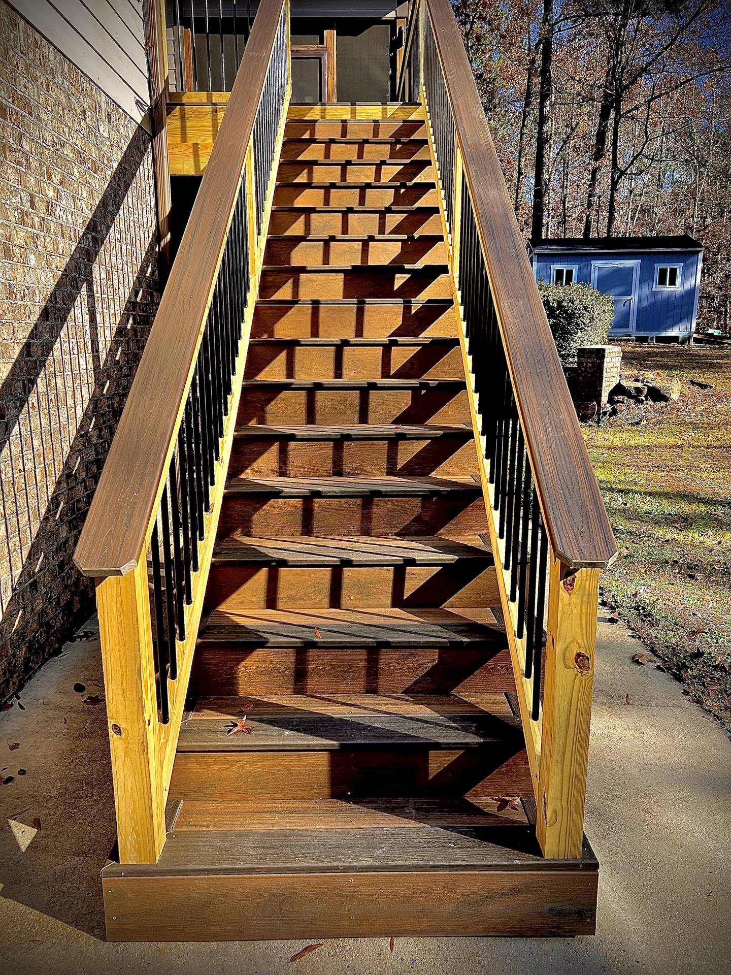 Composite Porch & Deck Stairs by Invicta Exteriors - Birmingham's Home Exterior Contractor